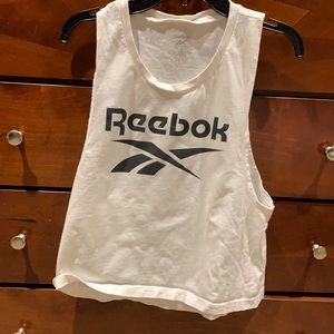 Reebok white muscle tank